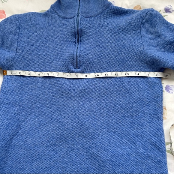 Maglificio Bartolini Stylish Blue Zip-Up Sweater Merino Wool Large - Picture 6 of 7